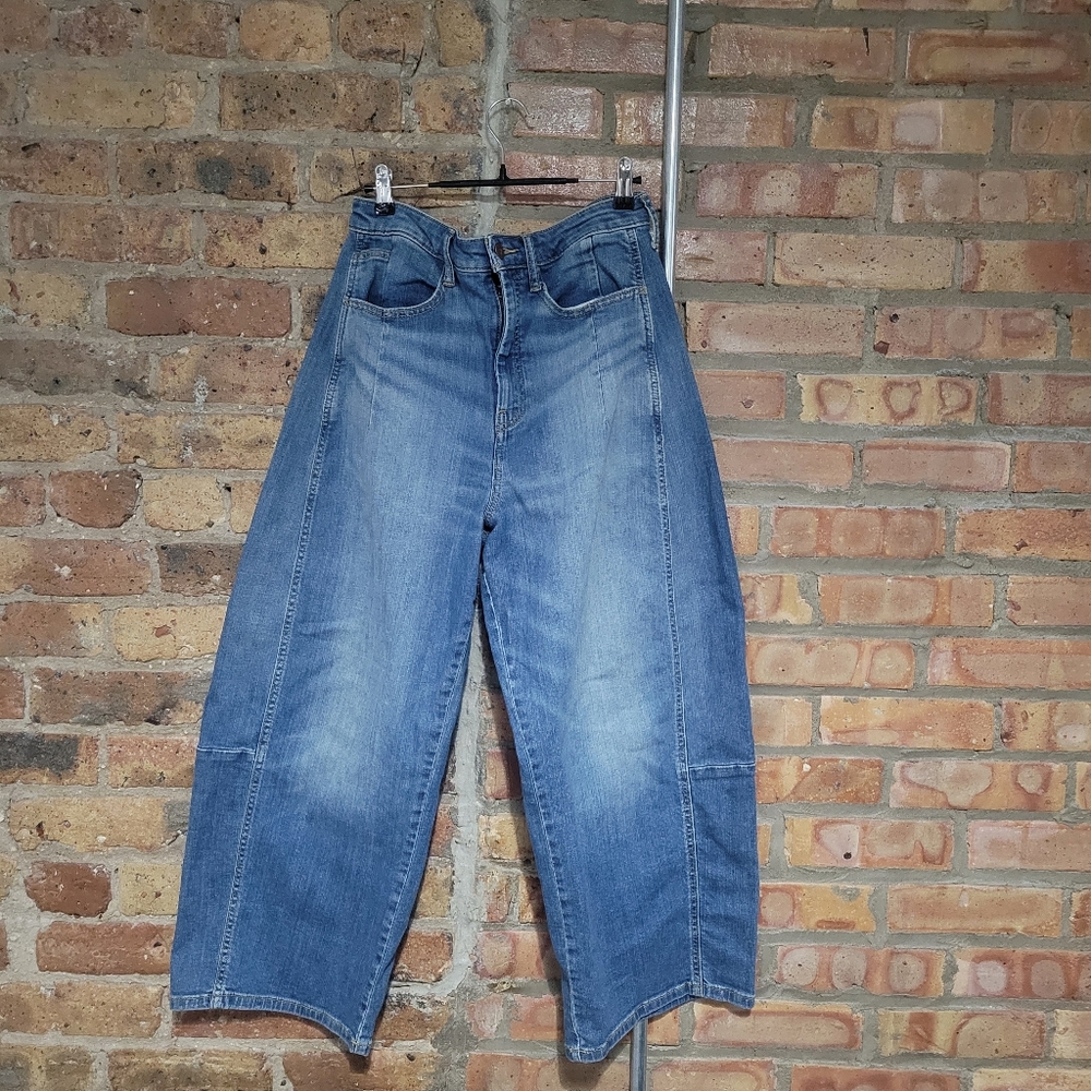 The Kenna Mid-Rise Heritage Barrel Jeans by Pilcro (Anthropologie) - size 30